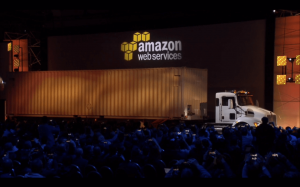 Amazon unveils Snowmobile for moving Exabytes if data the cloud